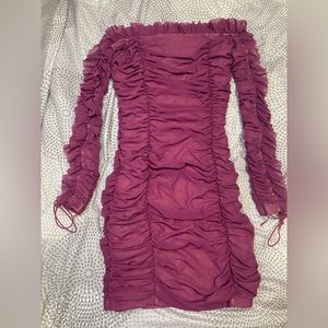 Women’s Ruched Long Sleeve Dress